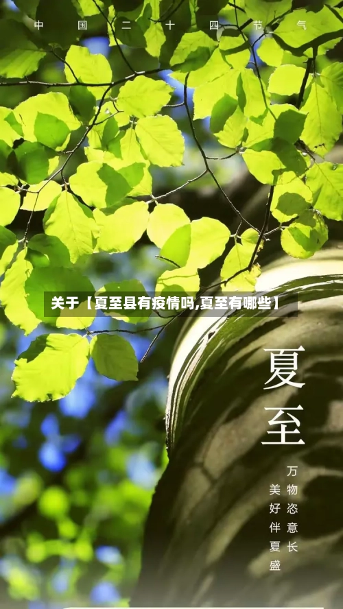 关于【夏至县有疫情吗,夏至有哪些】-第2张图片