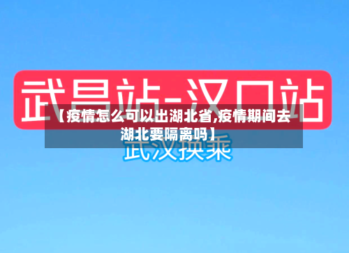【疫情怎么可以出湖北省,疫情期间去湖北要隔离吗】-第2张图片